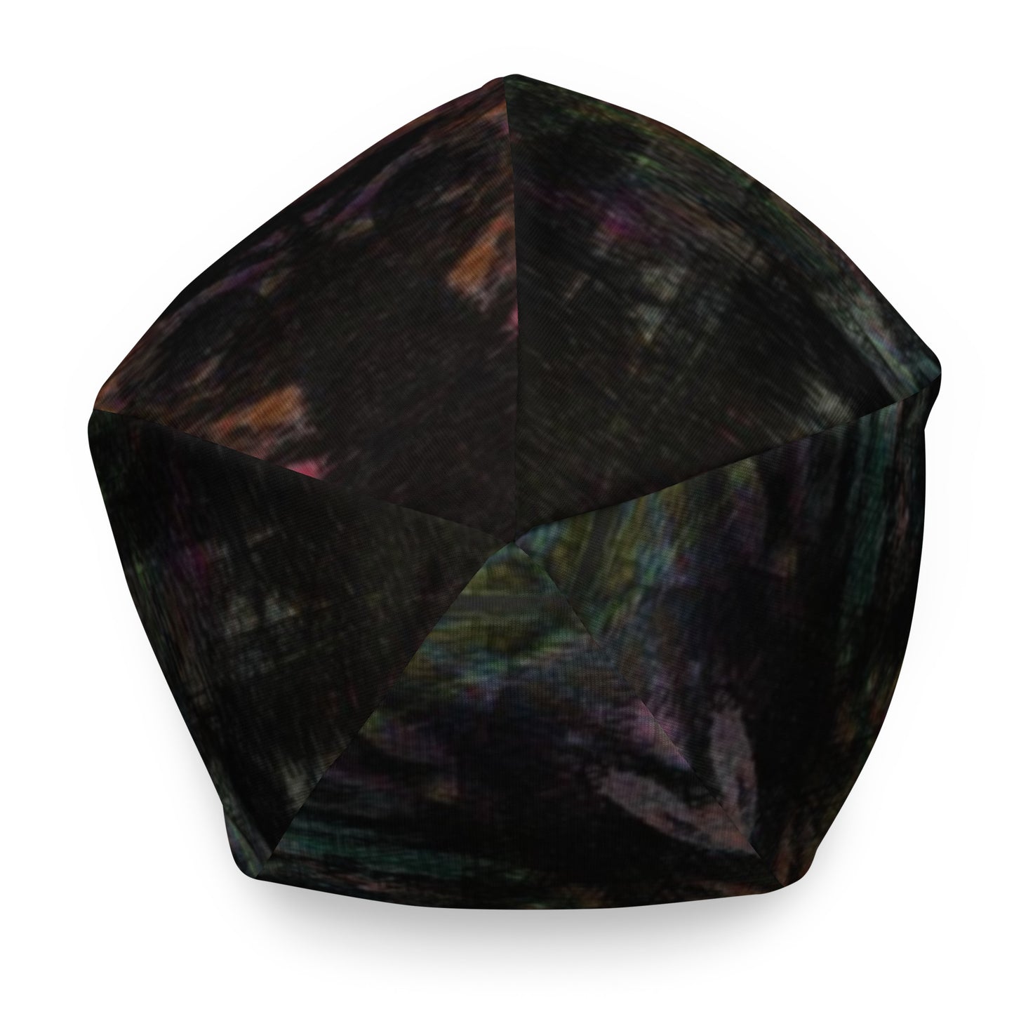 Double-layered beanie with vibrant abstract all-over print. Modern artistic winter hat by Hipyfi Clothes & Design. top