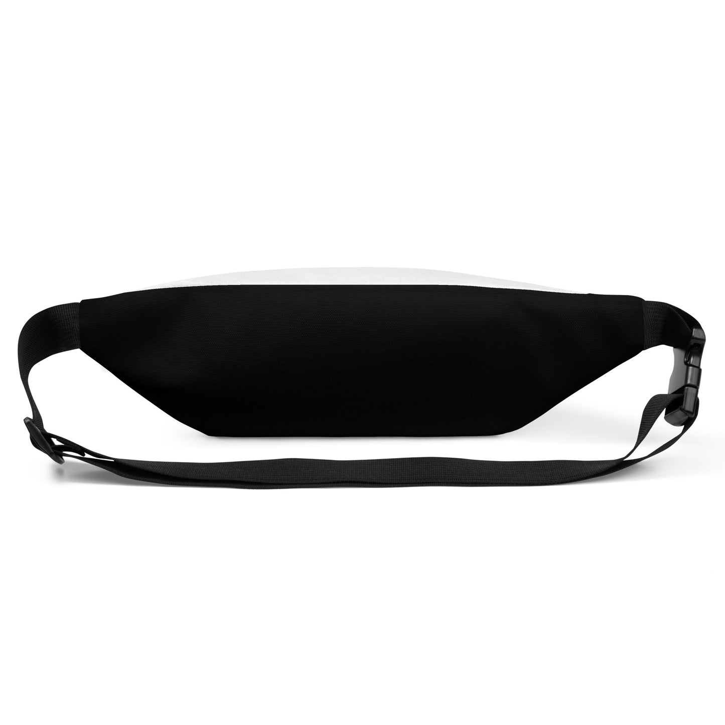 Bold abstract art unisex waist bag in vibrant purple, blue, green, and orange. Adjustable, water-resistant design for festivals, travel, and streetwear. Back