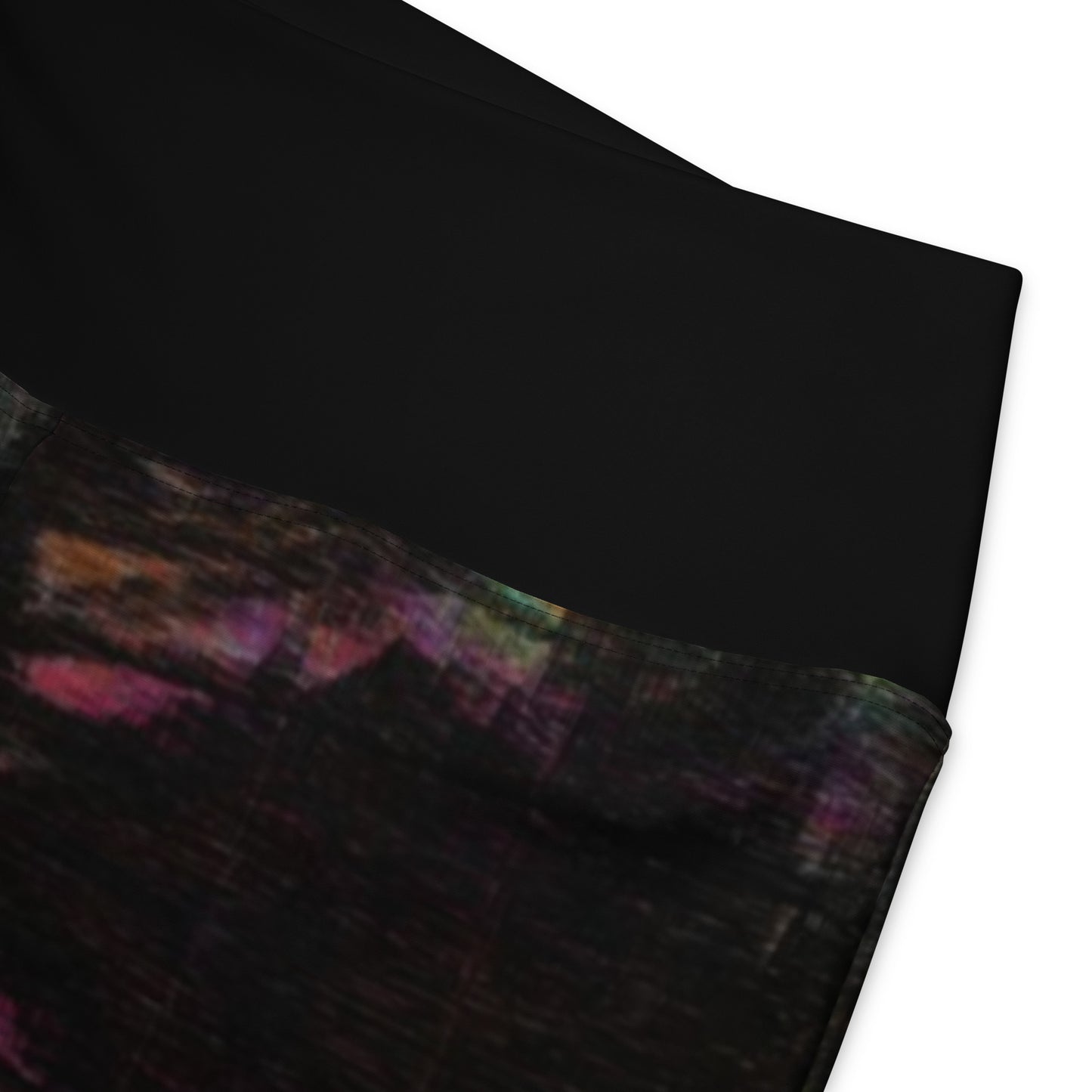Chromatic Dreams Flare Leggings: high-waisted, vibrant abstract print, recycled fabric. Butt-lifting fit with flared legs and UPF 50+ by Hipyfi. product-details