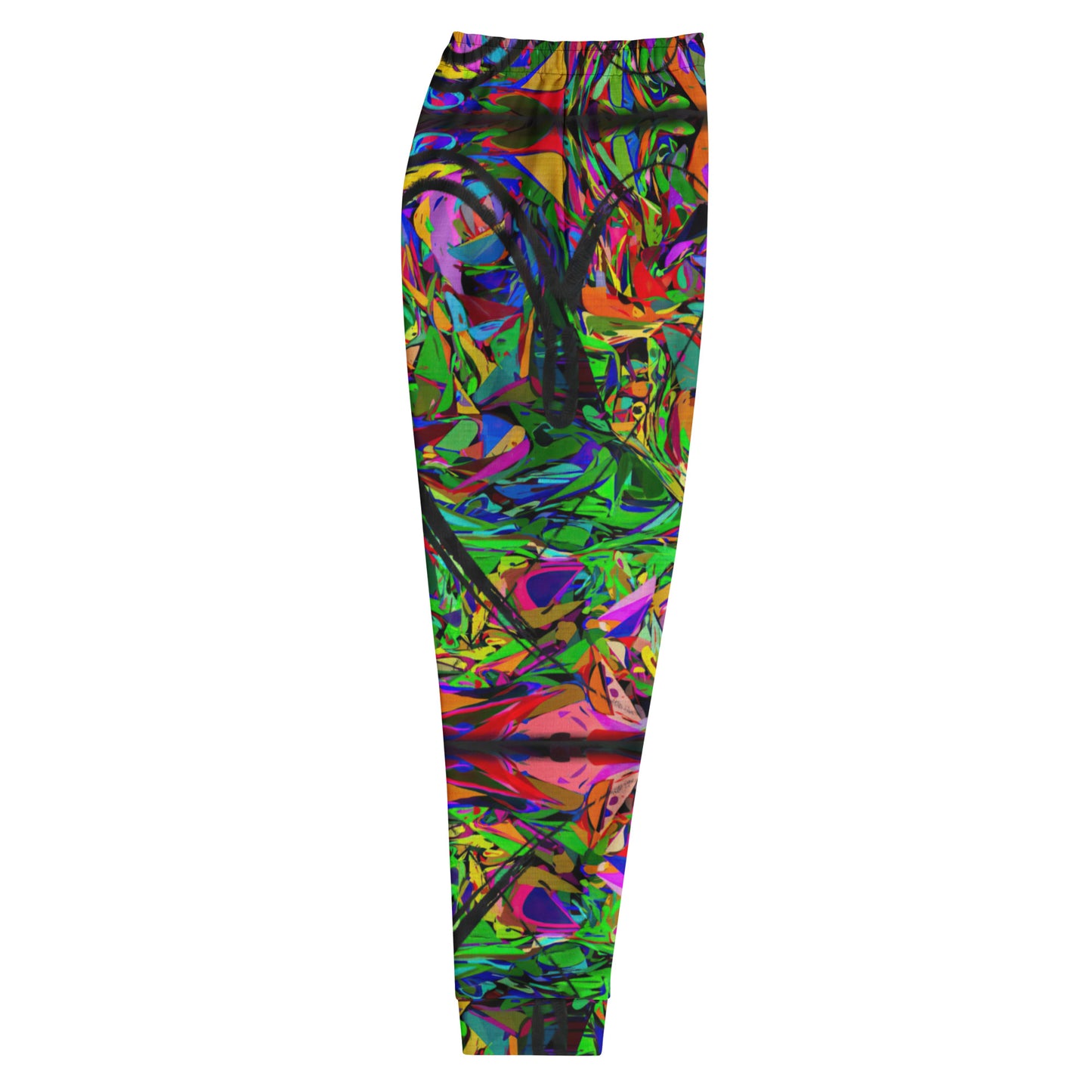 Neon Mythos Abstract Joggers for Men – Colorful, eco-friendly recycled streetwear with slim fit and vibrant graphic design by Hipyfi Clothes & Design. Right-4