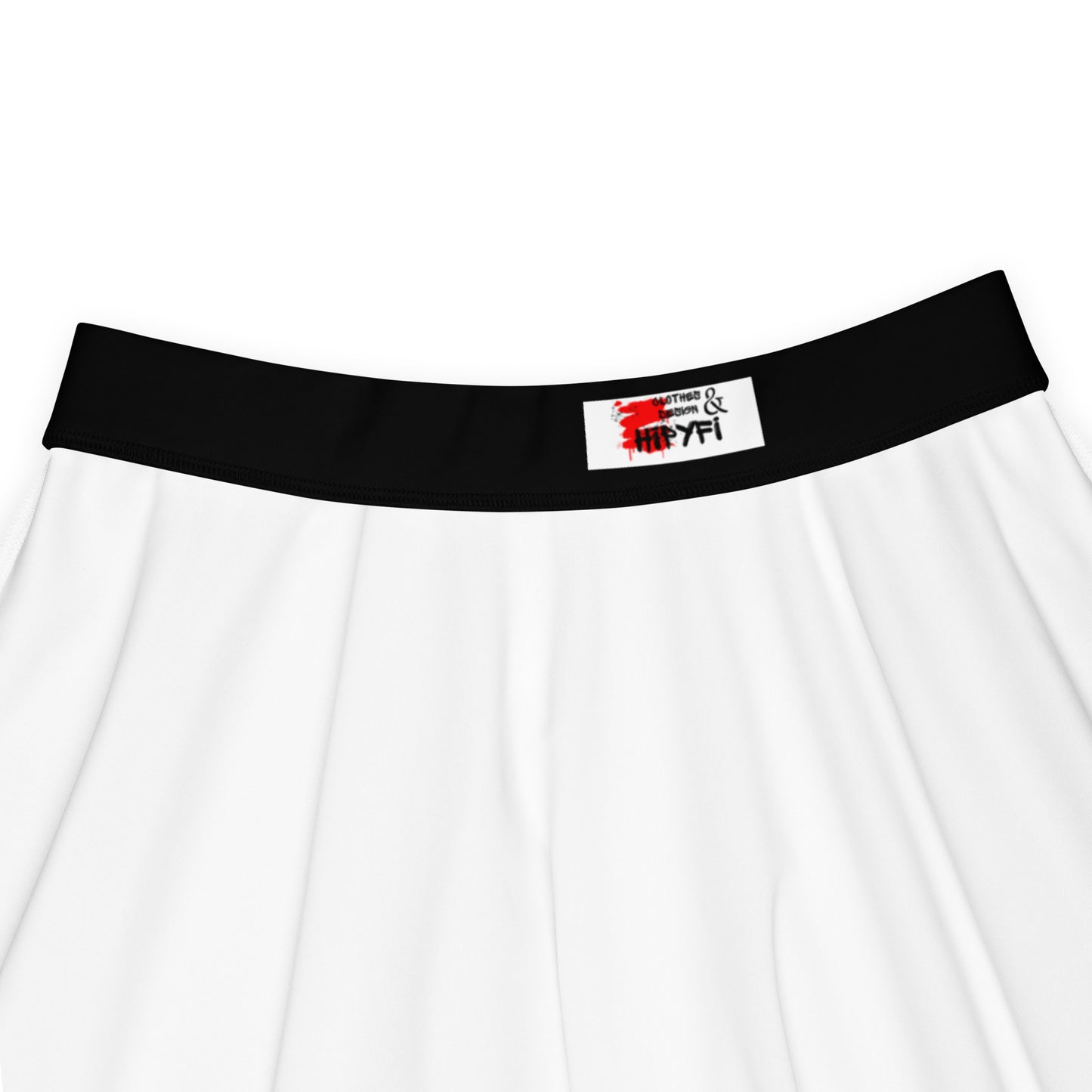 Women’s neon abstract skater skirt with colorful street art print – Hipyfi Clothes & Design product-details