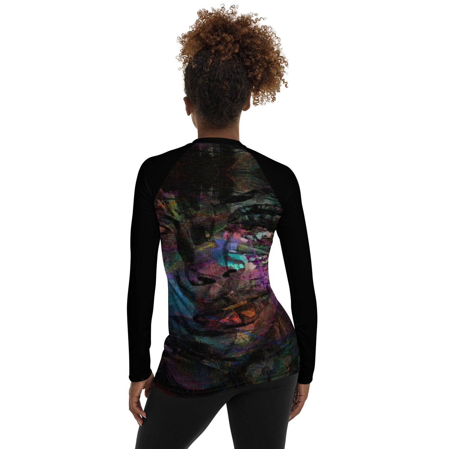 Chromatic Dreams Women’s Rash Guard | Surf & Beach Wear – Hipyfi back-3