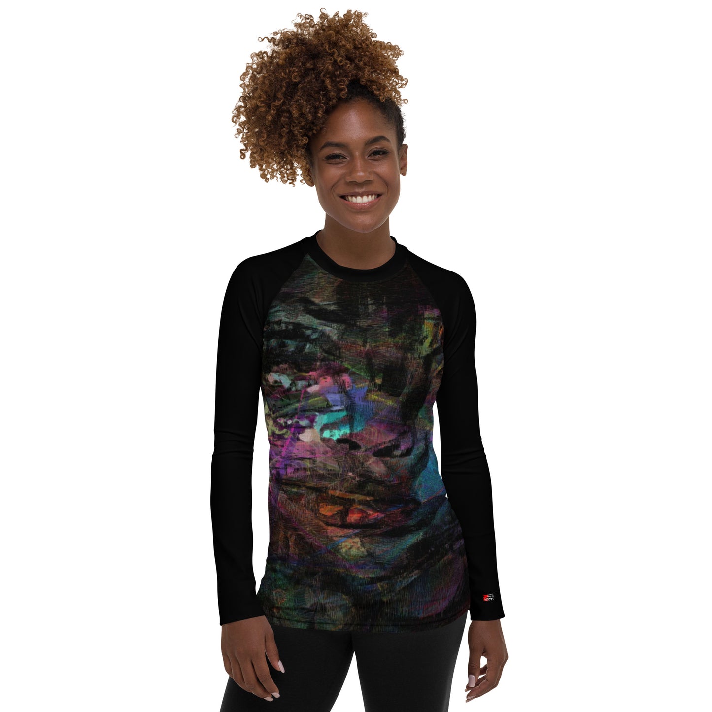 Chromatic Dreams Women’s Rash Guard | Surf & Beach Wear – Hipyfi front-3