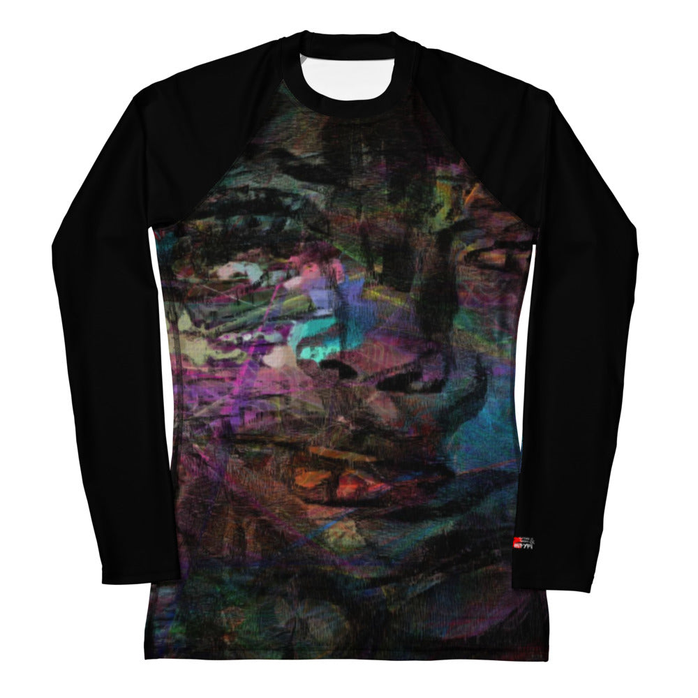 Chromatic Dreams Women’s Rash Guard | Surf & Beach Wear – Hipyfi front-4