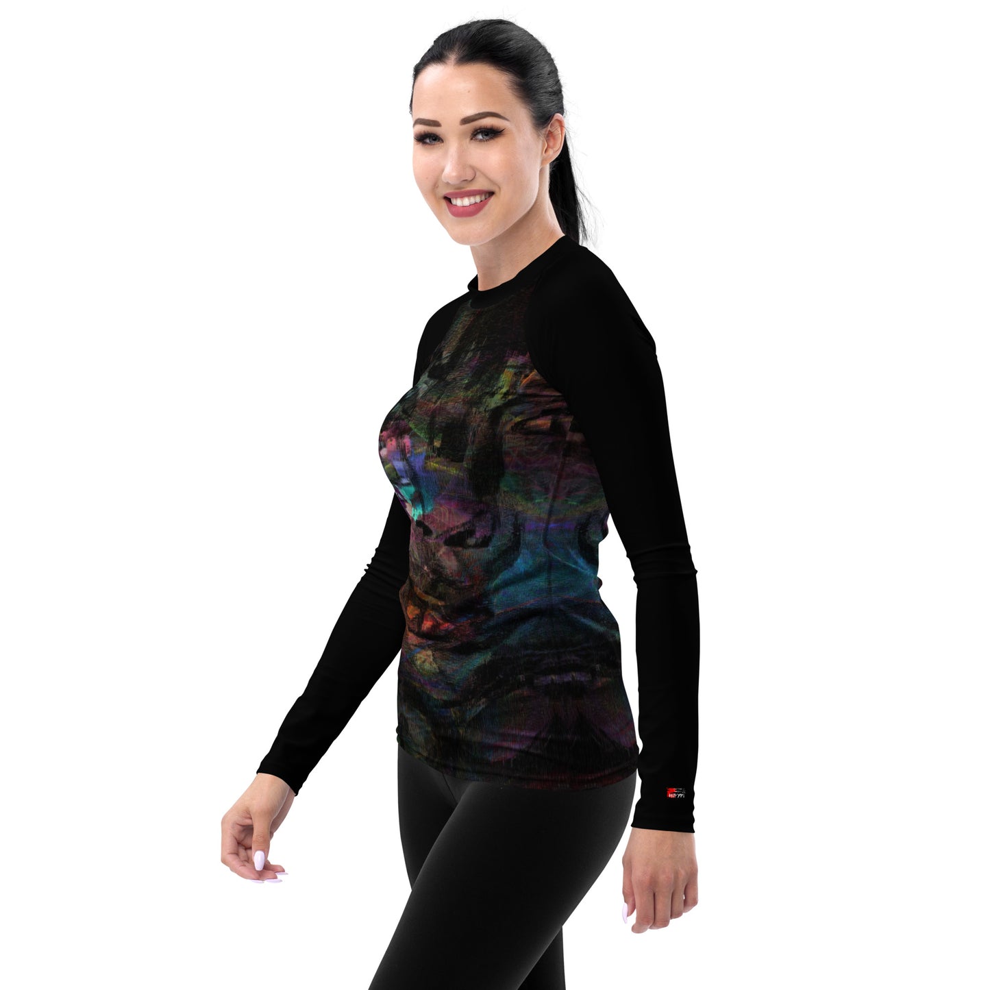 Chromatic Dreams Women’s Rash Guard | Surf & Beach Wear – Hipyfi left-front-2