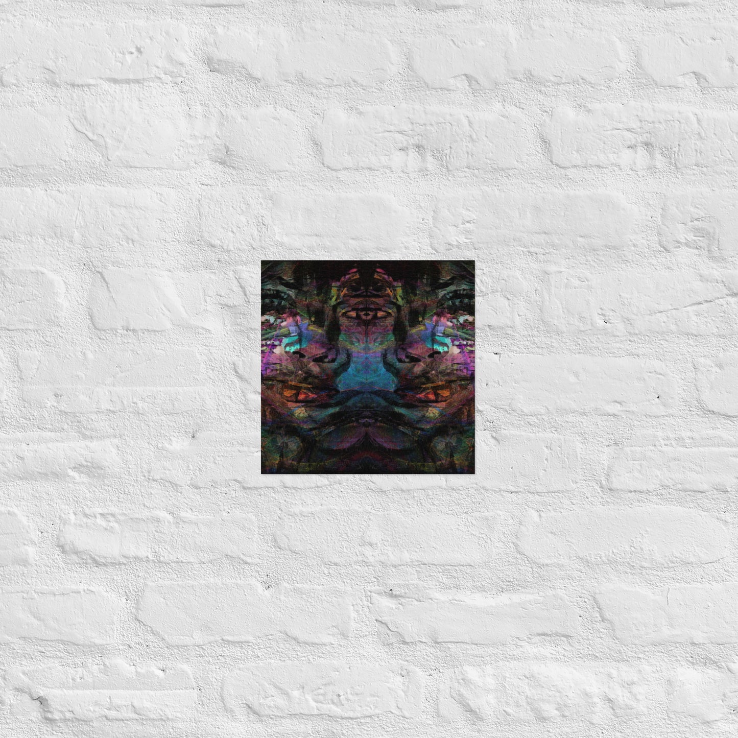 Vibrant abstract wall art with bold colors, and luxe matte finish – modern gender-neutral décor by Hipyfi. 10x10