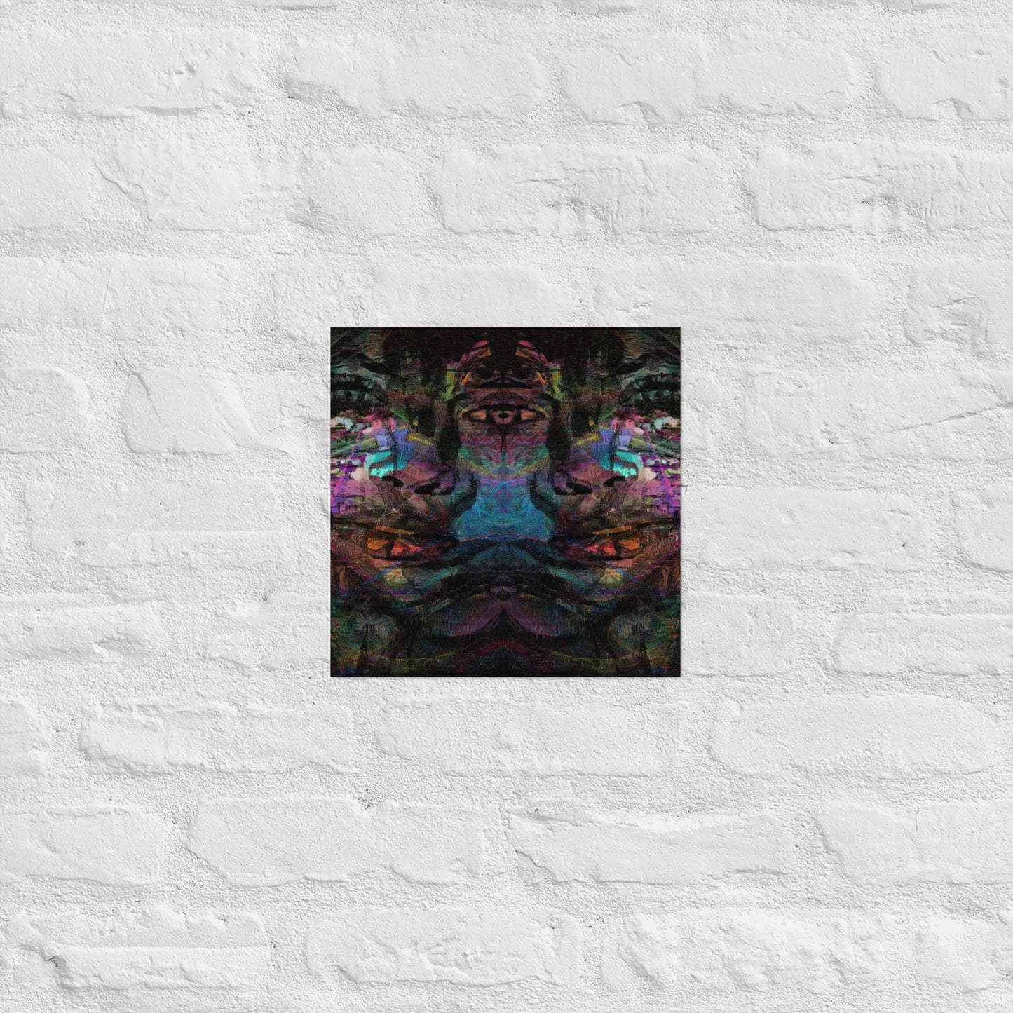 Vibrant abstract wall art with bold colors, and luxe matte finish – modern gender-neutral décor by Hipyfi. 12x12