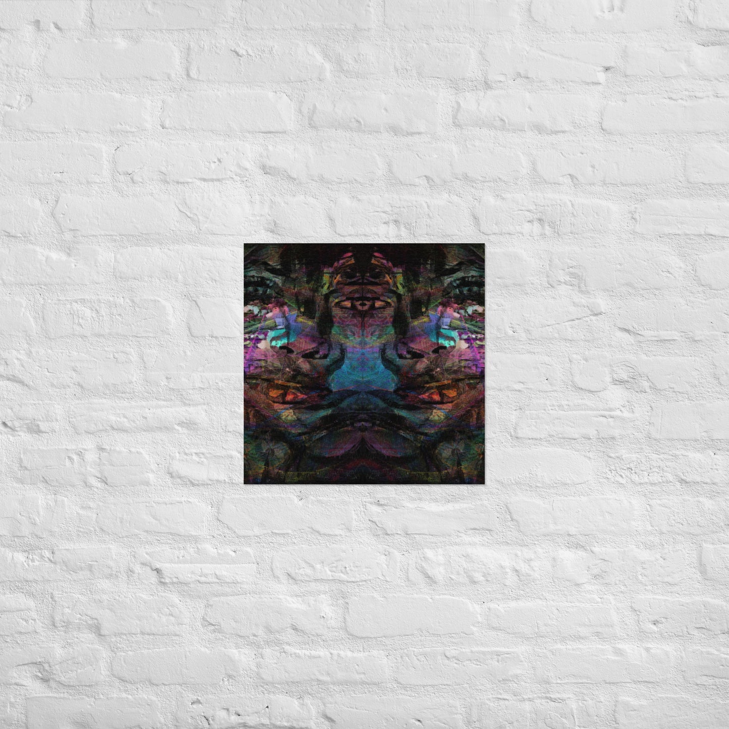 Vibrant abstract wall art with bold colors, and luxe matte finish – modern gender-neutral décor by Hipyfi. 18x18
