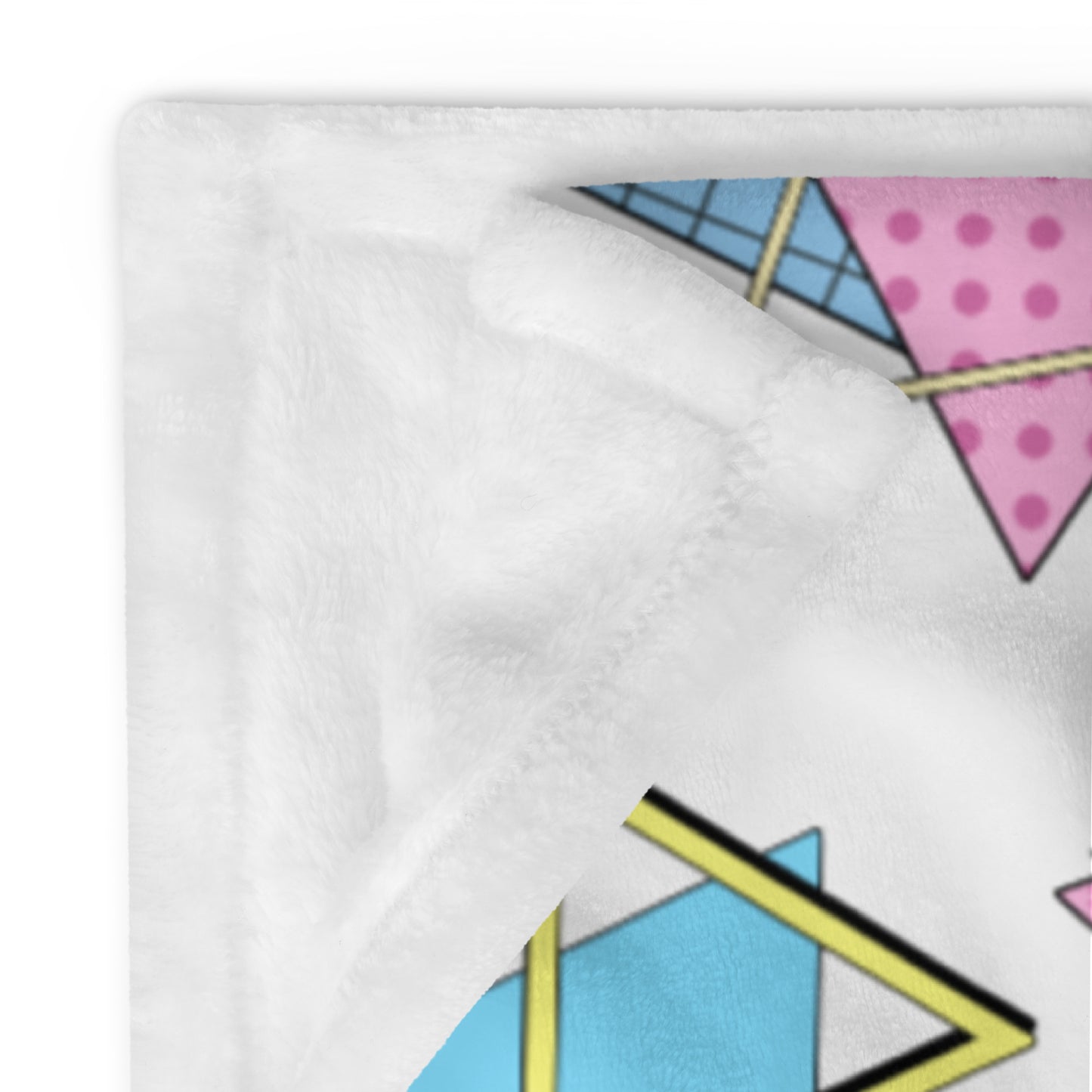 Hipyfi Retro Throw Blanket with 1980s geometric stars and Memphis design in vibrant neon colors 60x80-product-details
