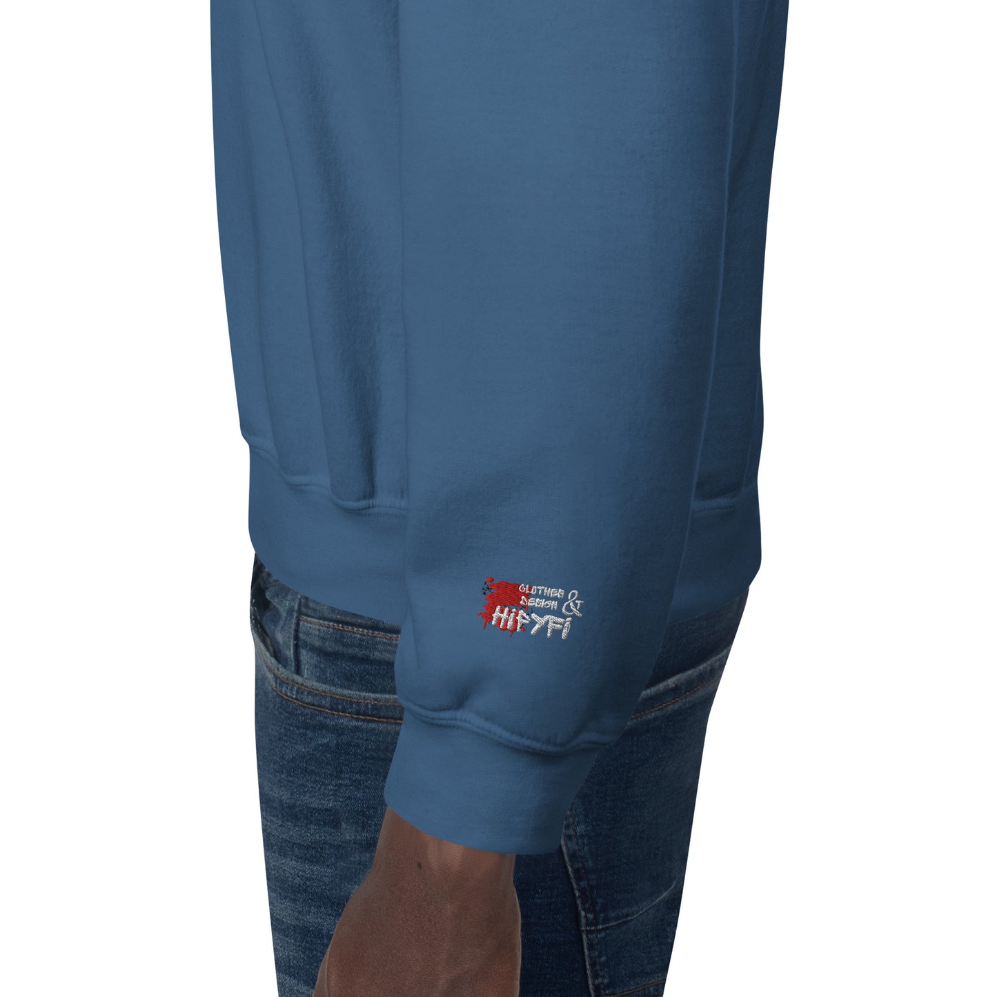 Unisex retro 80s pop culture crewneck sweatshirt with colorful graphic icons – Hipyfi Clothes & Design. indigo-blue-left