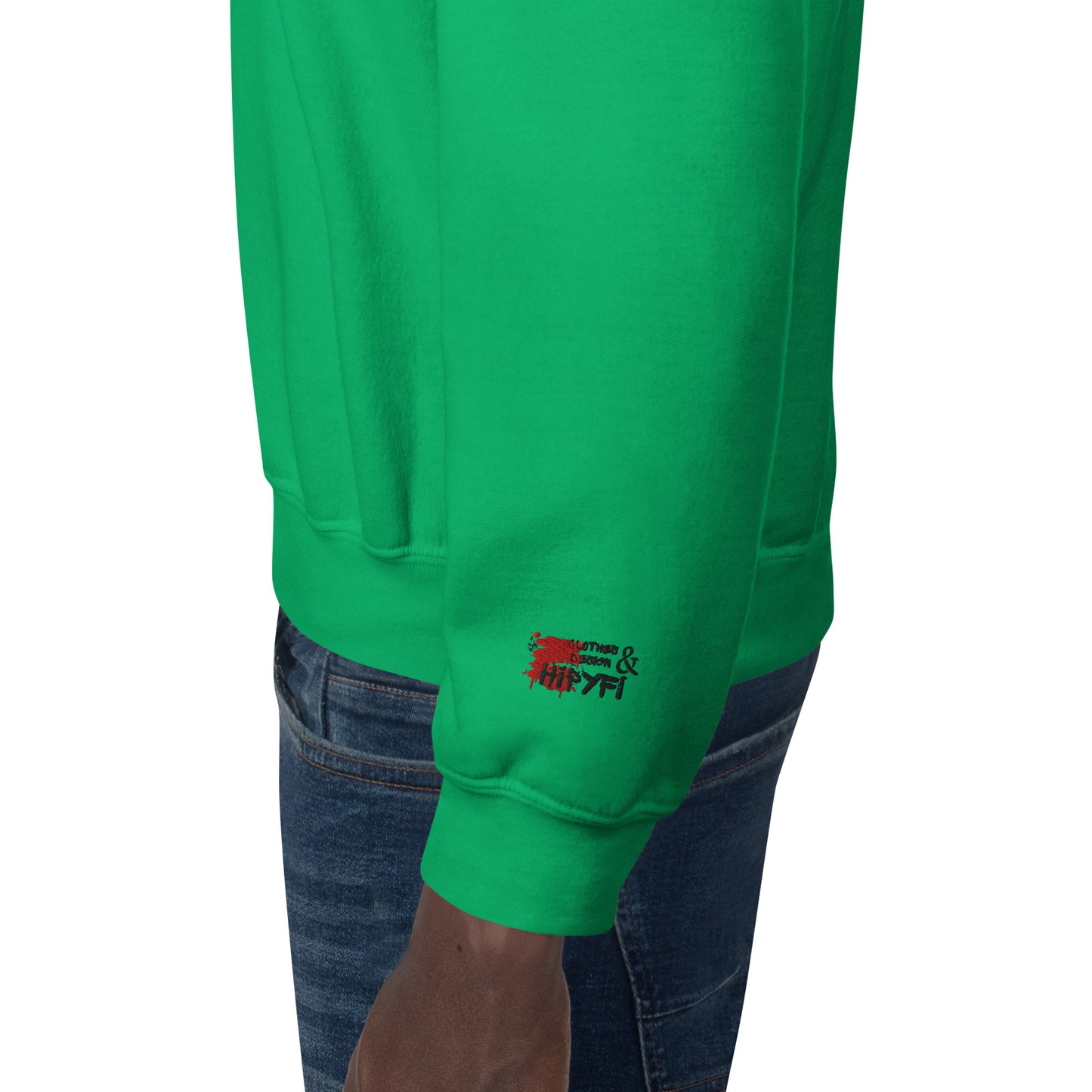 Unisex retro 80s pop culture crewneck sweatshirt with colorful graphic icons – Hipyfi Clothes & Design. irish-green-left