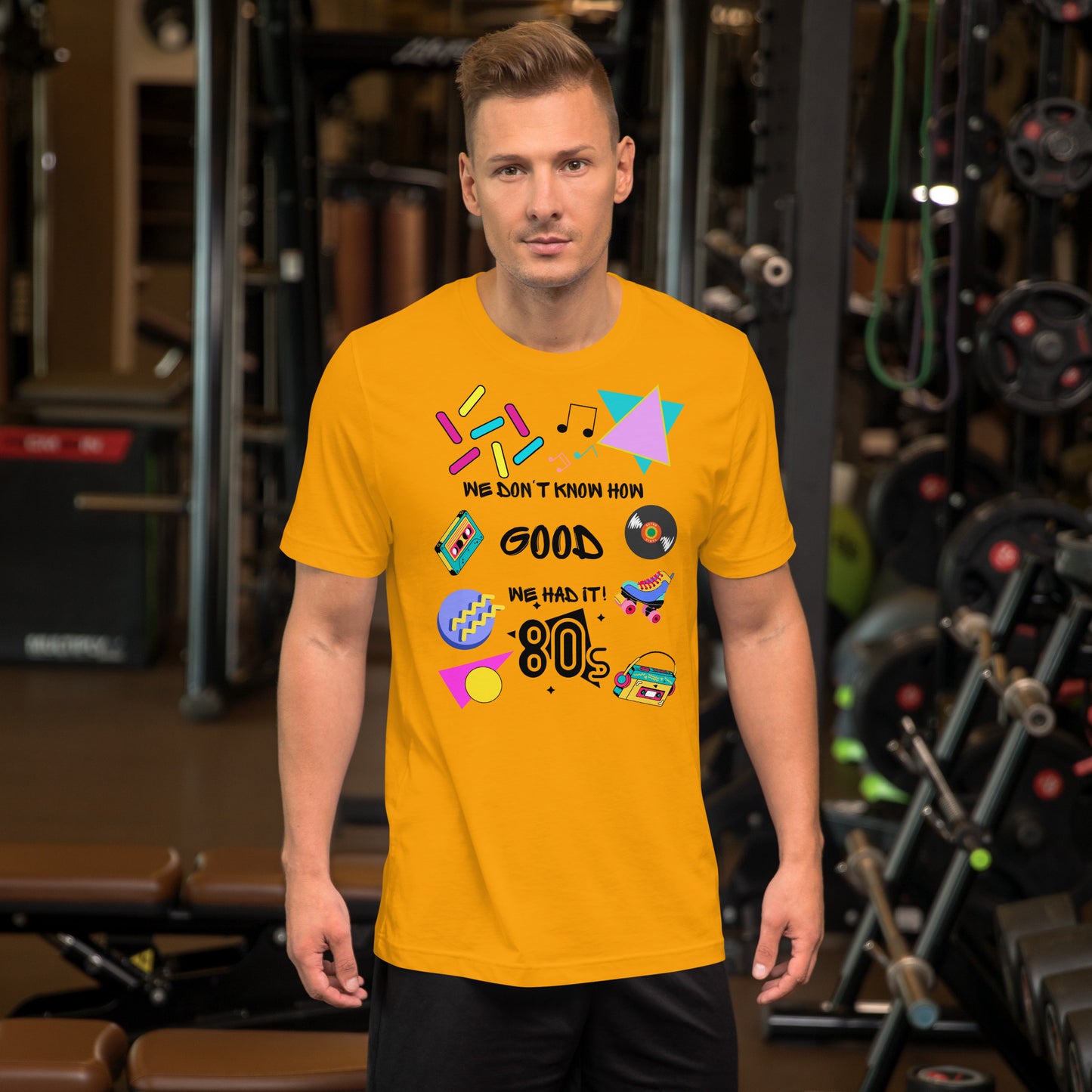 Unisex 80s retro graphic t-shirt with vintage pop culture design by Hipyfi Clothes & Design.
