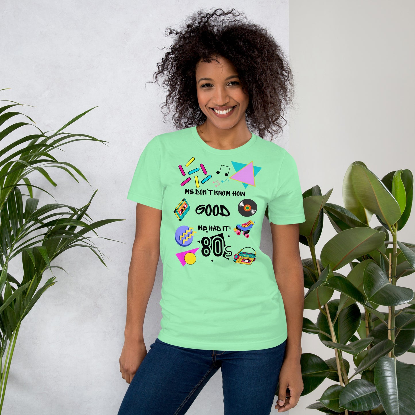 Unisex 80s retro graphic t-shirt with vintage pop culture design by Hipyfi Clothes & Design.