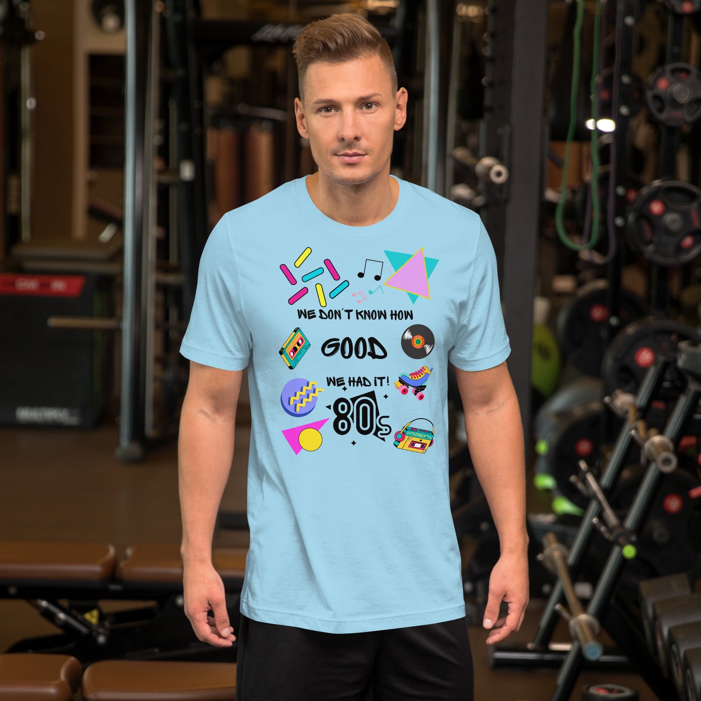 Unisex 80s retro graphic t-shirt with vintage pop culture design by Hipyfi Clothes & Design.