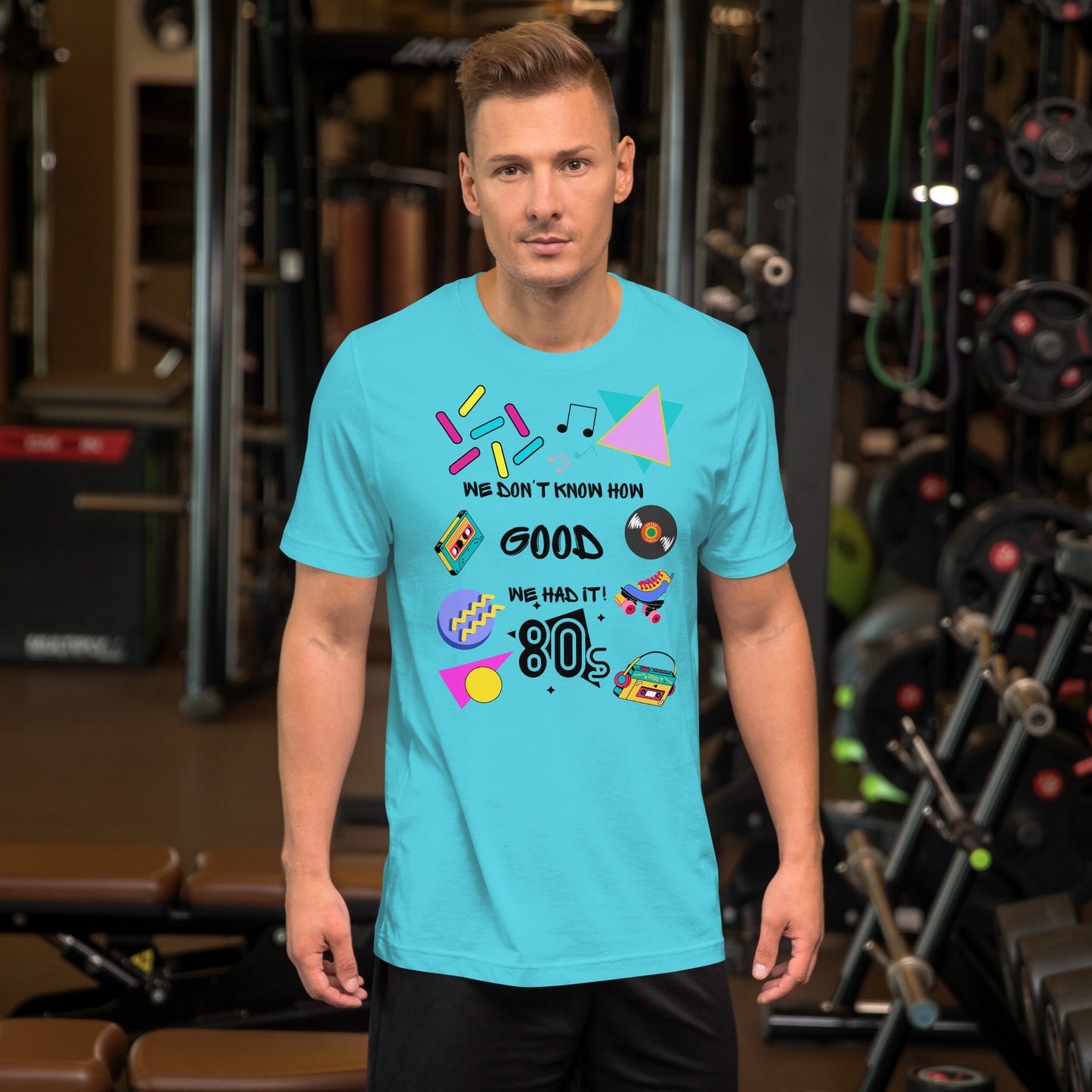 Unisex 80s retro graphic t-shirt with vintage pop culture design by Hipyfi Clothes & Design.