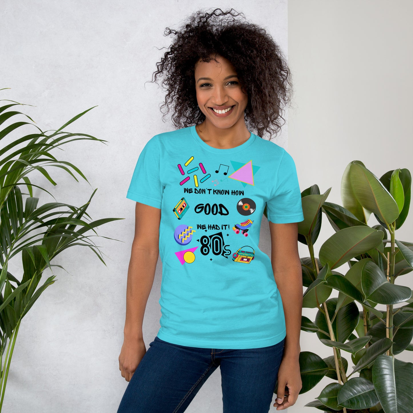 Unisex 80s retro graphic t-shirt with vintage pop culture design by Hipyfi Clothes & Design.