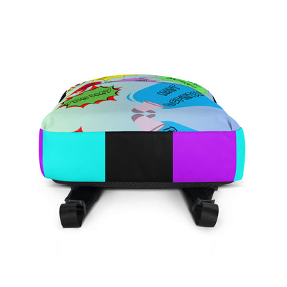 Hipyfi Retro 80s Comic Burst Backpack featuring vintage pop art design and colorful comic-style graphics Bottom