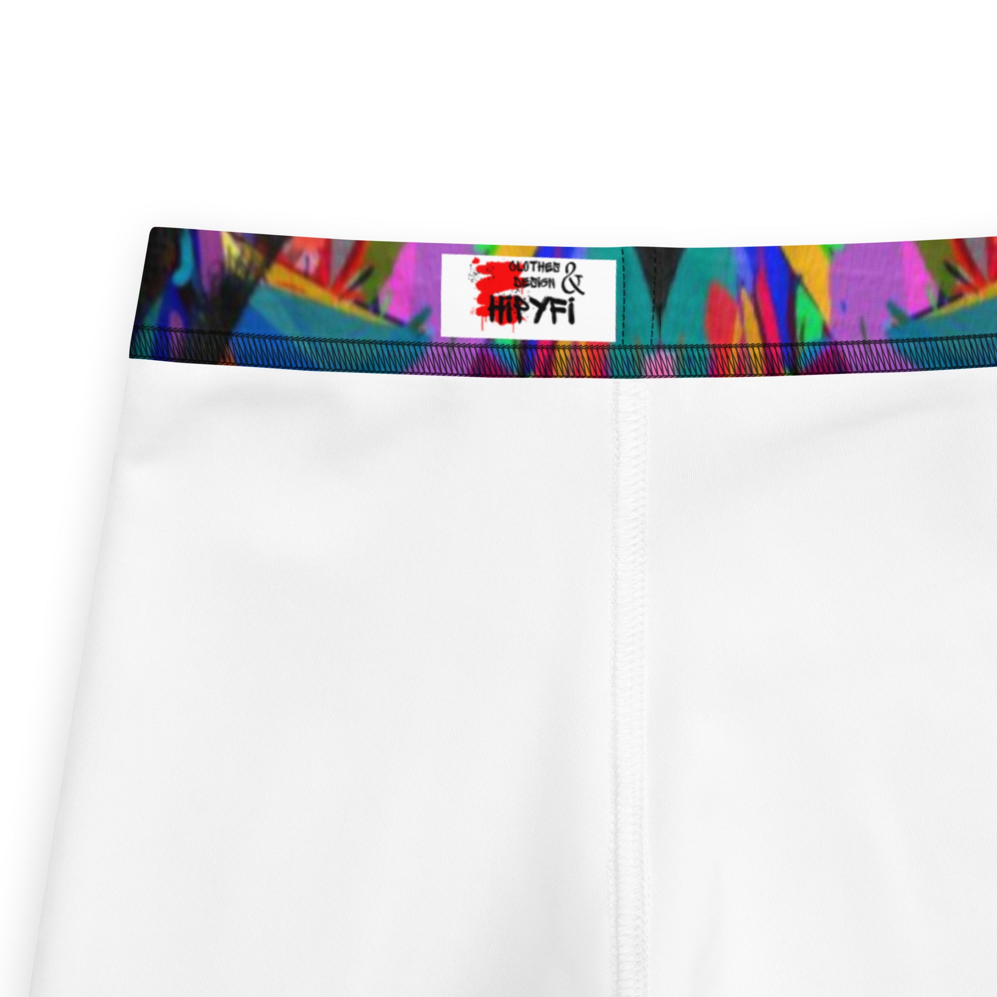 Colorful abstract print kids leggings with neon hues and modern art design, perfect for active children. product-details