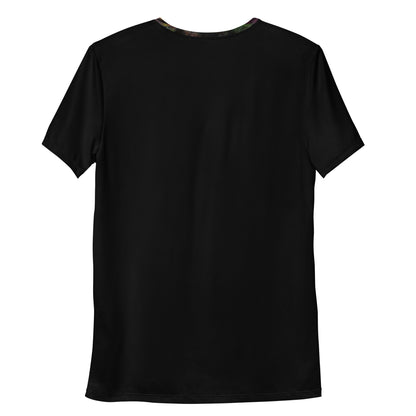 Hipyfi Men's Chromatic Dreams Athletic Tee: Bold abstract design on moisture-wicking performance fabric for gym or streetwear. Back-3