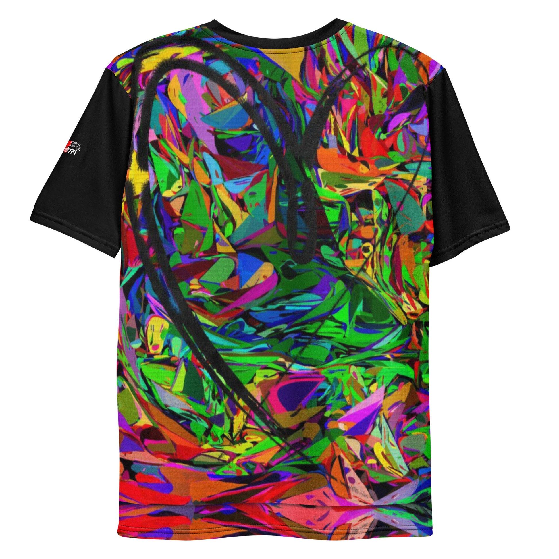 Men's Neon Graphic T-Shirt – Abstract Streetwear Tee by Hipyfi with bold colorful print Back-4