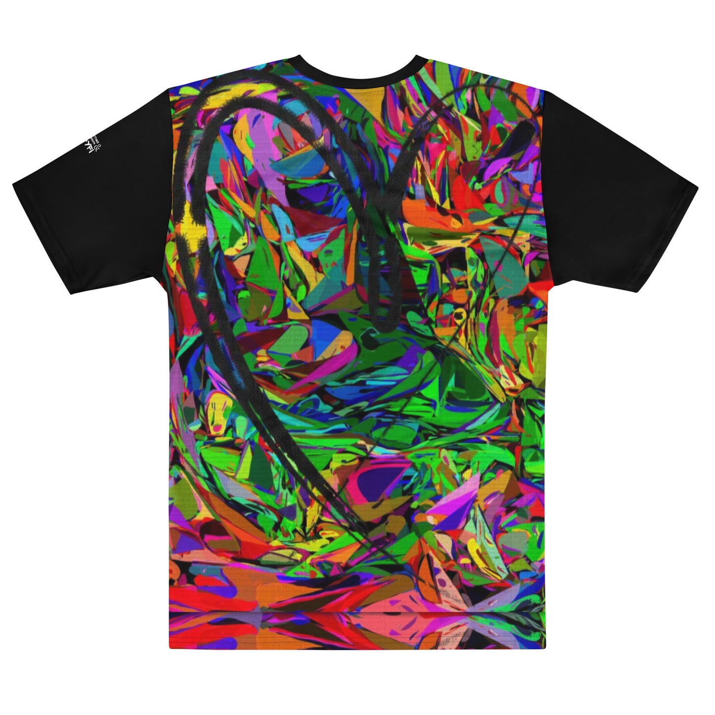 Men's Neon Graphic T-Shirt – Abstract Streetwear Tee by Hipyfi with bold colorful print Back-3
