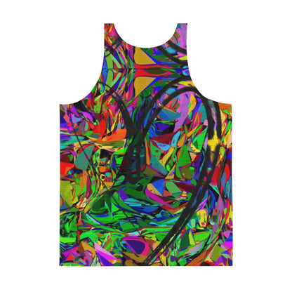 Neon Mythos Men's Street Art Tank Top - Abstract colorful graphic design by Hipyfi Clothes & Design Back-4