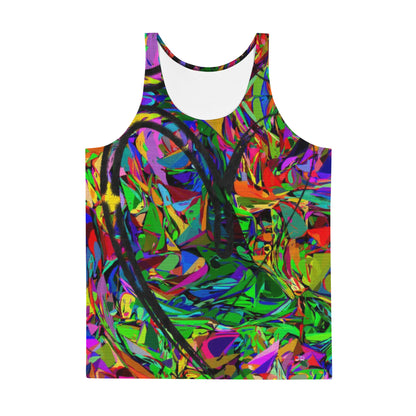 Neon Mythos Men's Street Art Tank Top - Abstract colorful graphic design by Hipyfi Clothes & Design Front-4