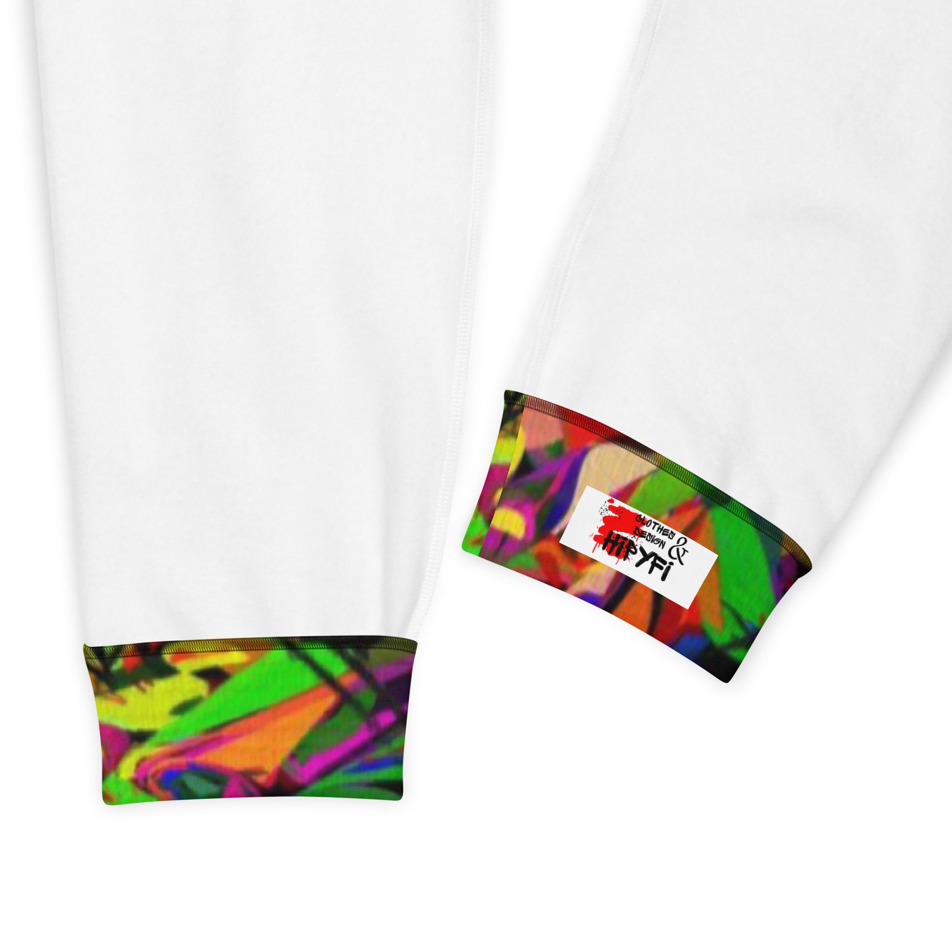 Neon Mythos Abstract Joggers for Men – Colorful, eco-friendly recycled streetwear with slim fit and vibrant graphic design by Hipyfi Clothes & Design. product-details