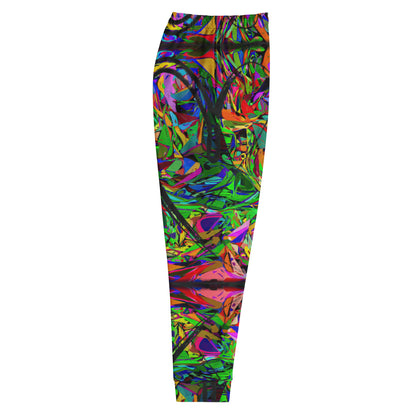 Neon Mythos Abstract Joggers for Men – Colorful, eco-friendly recycled streetwear with slim fit and vibrant graphic design by Hipyfi Clothes & Design. Right-4