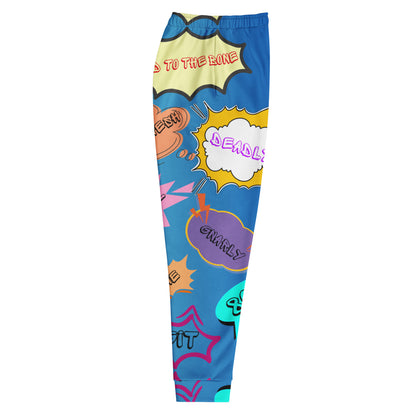 Hipyfi Retro Recycled Men’s Joggers – 80s Pop-Art Streetwear, Sustainable Fashion with Bold Graphic Design and Slim Fit. Right-4