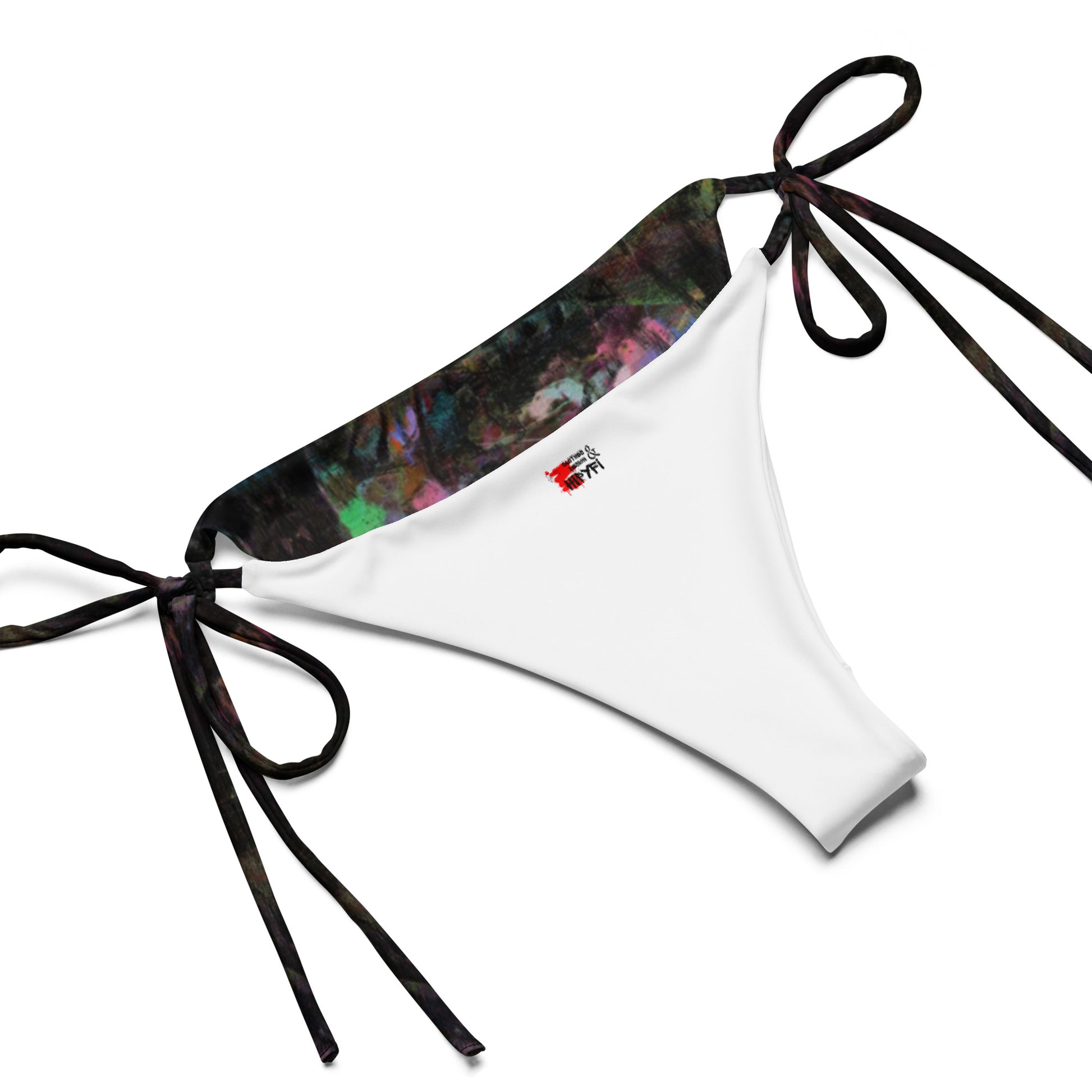 Vibrant abstract recycled bikini, UPF 50+, and eco-friendly materials. Hipyfi Chromatic Dreams sustainable swimwear for women. product-details-2