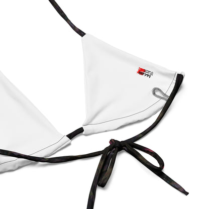 Vibrant abstract recycled bikini, UPF 50+, and eco-friendly materials. Hipyfi Chromatic Dreams sustainable swimwear for women. product-details