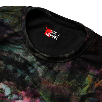Chromatic Dreams Unisex Eco Sweatshirt by Hipyfi – sustainable recycled fabric with vibrant abstract graphic print in bold colors.