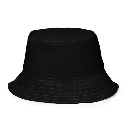 Hipyfi Chromatic Dreams Reversible Bucket Hat: Vibrant modern art print, unisex design. Lightweight & breathable for festivals. back-inside