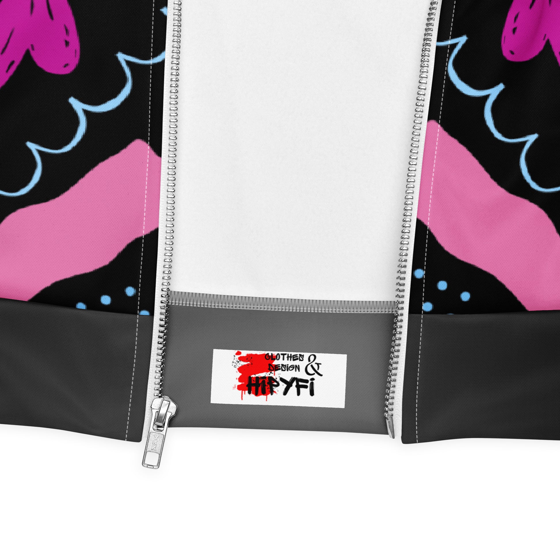 Unisex bomber jacket with retro pop art Memphis design by Hipyfi Clothes & Design. product-details