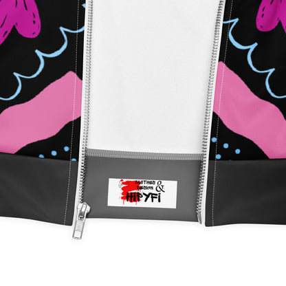 Unisex bomber jacket with retro pop art Memphis design by Hipyfi Clothes & Design. product-details