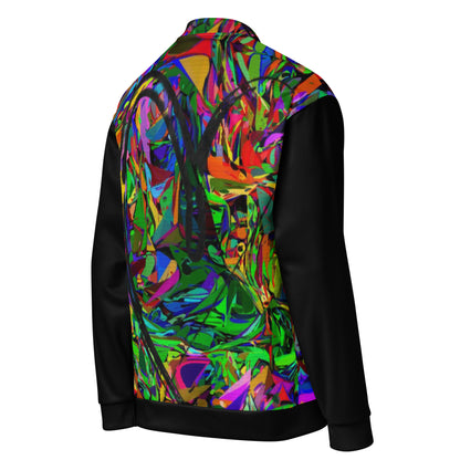 Unisex bomber jacket with vibrant neon abstract print – streetwear by Hipyfi Clothes & Design Right-Back-5