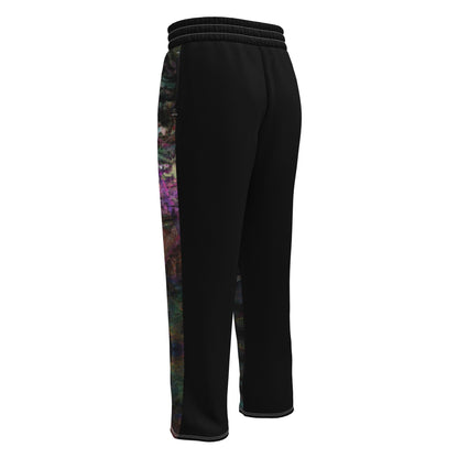 Chromatic Dreams unisex recycled wide-leg joggers with vibrant abstract art print – Hipyfi streetwear Back-7