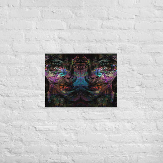 Vibrant abstract wall art with bold colors, and luxe matte finish – modern gender-neutral décor by Hipyfi. 18x24