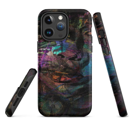 Colorful abstract MagSafe Tough Case for iPhone, with dual-layer protection by Hipyfi Clothes & Design. 14-pro-max