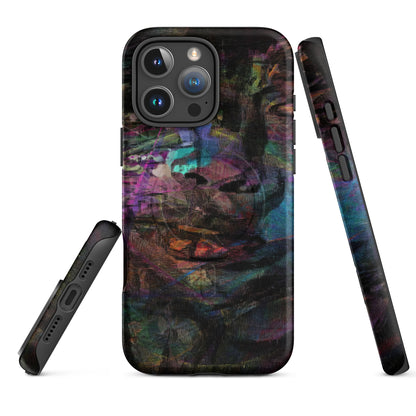 Colorful abstract MagSafe Tough Case for iPhone, with dual-layer protection by Hipyfi Clothes & Design. 16-pro-max