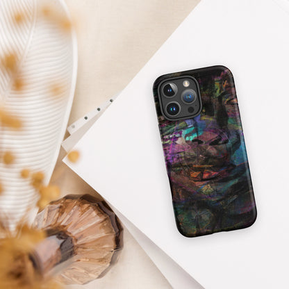 Colorful abstract MagSafe Tough Case for iPhone, with dual-layer protection by Hipyfi Clothes & Design. 16-pro-max