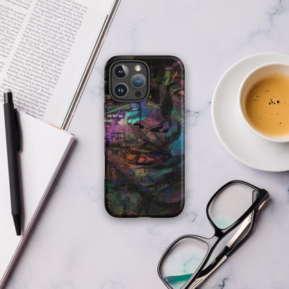 Colorful abstract MagSafe Tough Case for iPhone, with dual-layer protection by Hipyfi Clothes & Design. 16-pro-max-2