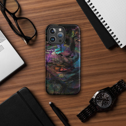 Colorful abstract MagSafe Tough Case for iPhone, with dual-layer protection by Hipyfi Clothes & Design. 16-pro-max-3