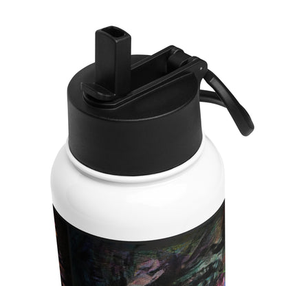 Hipyfi Chromatic Dreams water bottle featuring abstract art in on insulated stainless steel with leak-proof straw lid. product-details