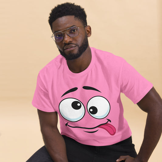 Hipyfi Playful Whimsical Cartoon Face Unisex T-Shirt – Fun Graphic Tee for Streetwear. azalea-front-2
