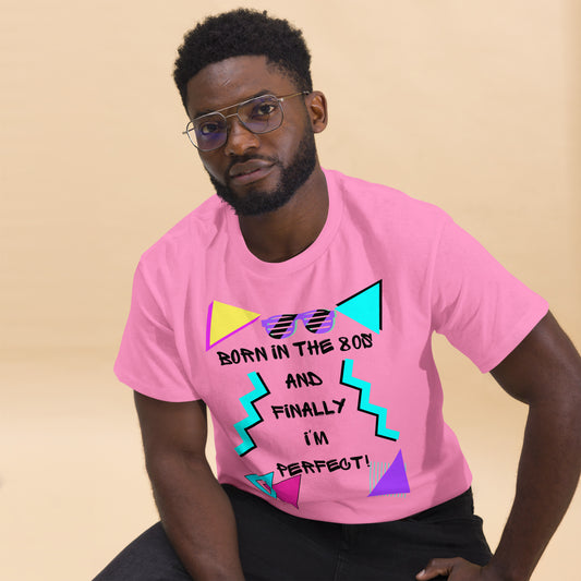 Born in the 80s retro graphic tee with neon 80s design – unisex vintage t-shirt by Hipyfi Clothes & Design. azalea-front-2