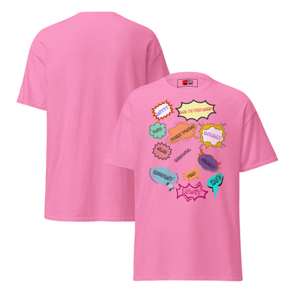 80s Comic Style Unisex T-Shirt with Retro Pop Art Graphic – Hipyfi Clothes & Design. azalea-front-and-back