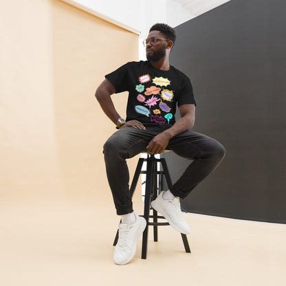 80s Comic Style Unisex T-Shirt with Retro Pop Art Graphic – Hipyfi Clothes & Design. black-front