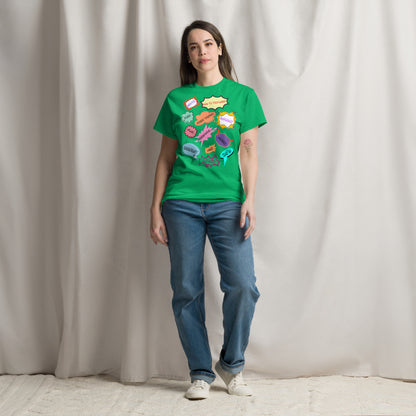 80s Comic Style Unisex T-Shirt with Retro Pop Art Graphic – Hipyfi Clothes & Design. irish-green-front-3